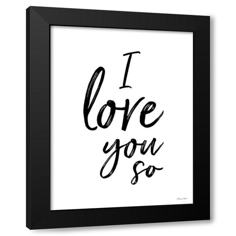 I Love You So Black Modern Wood Framed Art Print with Double Matting by Ball, Susan