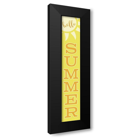 Hello Summer Black Modern Wood Framed Art Print with Double Matting by Ball, Susan