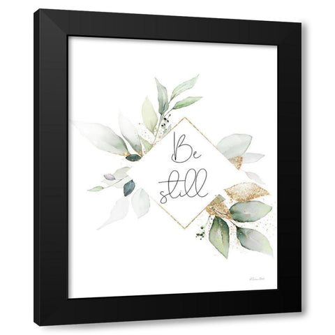 Be Still  Black Modern Wood Framed Art Print by Ball, Susan