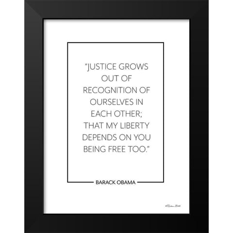 Justice Grows      Black Modern Wood Framed Art Print by Ball, Susan