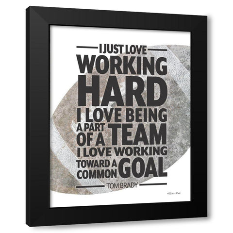 Working Hard Black Modern Wood Framed Art Print with Double Matting by Ball, Susan