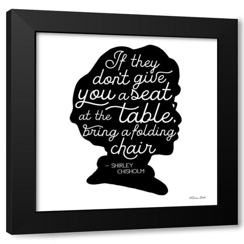 Seat at the Table Black Modern Wood Framed Art Print by Ball, Susan