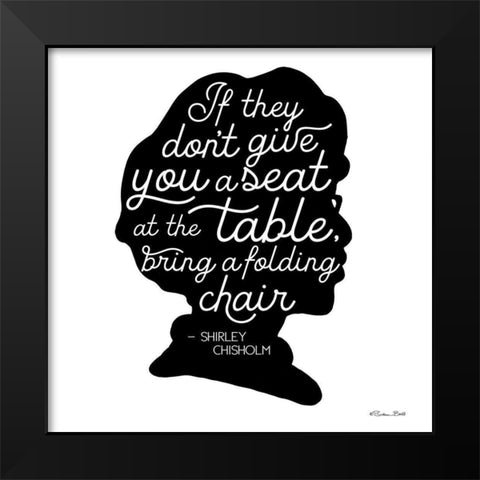 Seat at the Table Black Modern Wood Framed Art Print by Ball, Susan