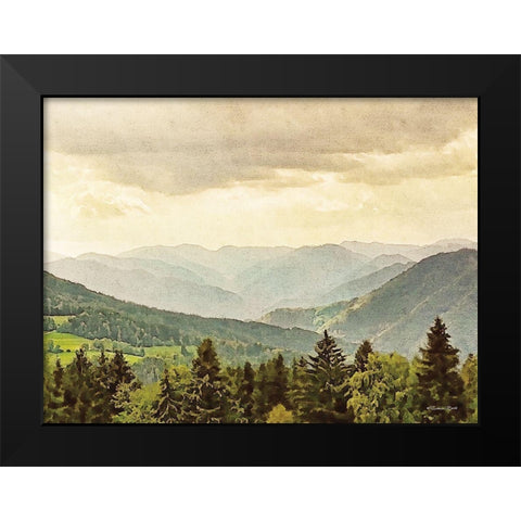 Valley View Black Modern Wood Framed Art Print by Ball, Susan