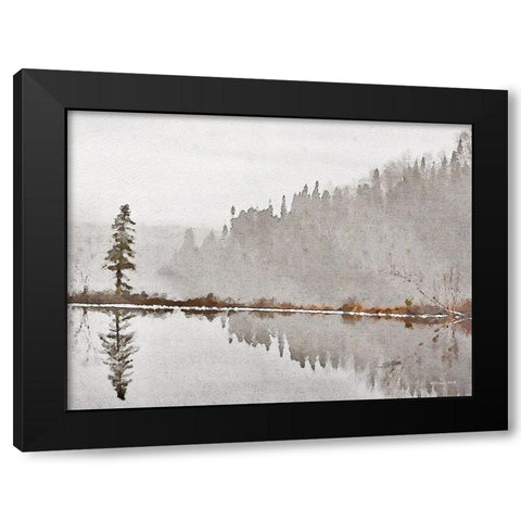 Water Reflection Black Modern Wood Framed Art Print by Ball, Susan