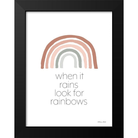 Look for Rainbows Black Modern Wood Framed Art Print by Ball, Susan