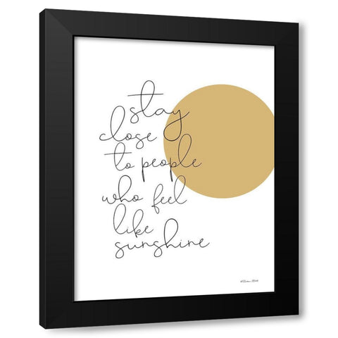 Stay Close Black Modern Wood Framed Art Print with Double Matting by Ball, Susan