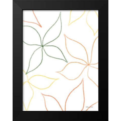 Colorful Petals Black Modern Wood Framed Art Print by Ball, Susan