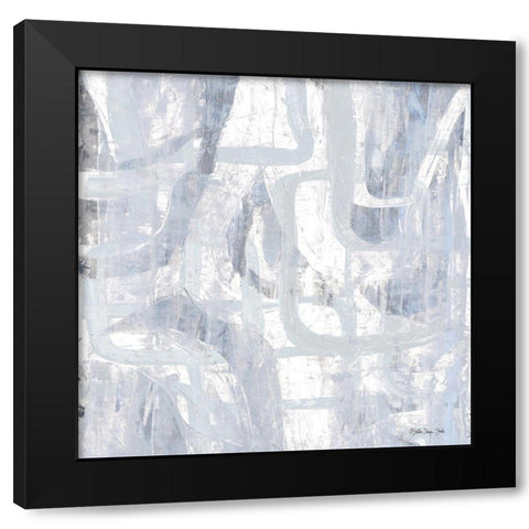 Intertwined 1 Black Modern Wood Framed Art Print with Double Matting by Stellar Design Studio