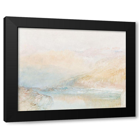 Tranquil Coast 3 Black Modern Wood Framed Art Print with Double Matting by Stellar Design Studio