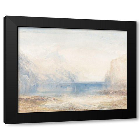 Tranquil Coast 4 Black Modern Wood Framed Art Print by Stellar Design Studio