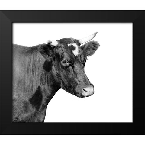 Bessie Black Modern Wood Framed Art Print by Stellar Design Studio