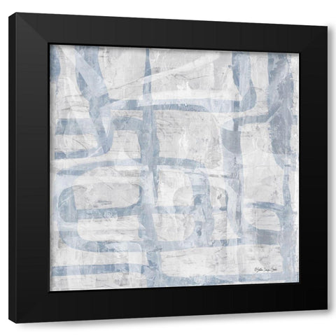 Intertwined 3 Black Modern Wood Framed Art Print with Double Matting by Stellar Design Studio