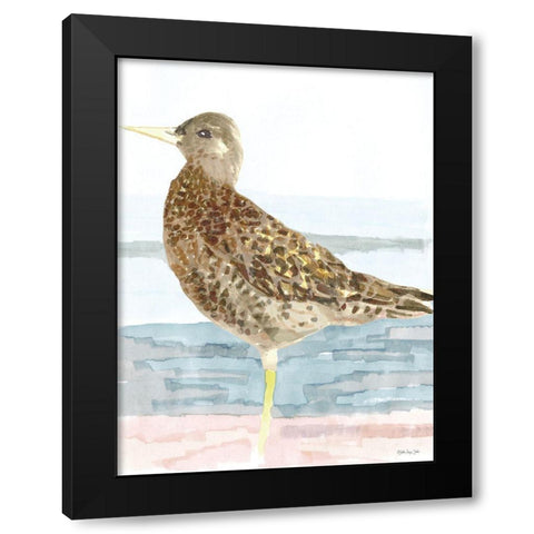 Piper 2 Black Modern Wood Framed Art Print by Stellar Design Studio