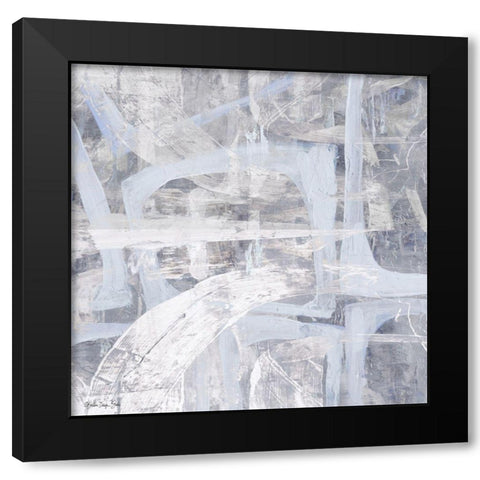 Intertwined 6 Black Modern Wood Framed Art Print with Double Matting by Stellar Design Studio