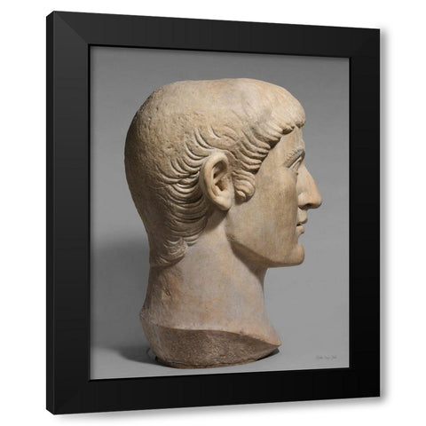 Emperor Constantine 1 Black Modern Wood Framed Art Print with Double Matting by Stellar Design Studio