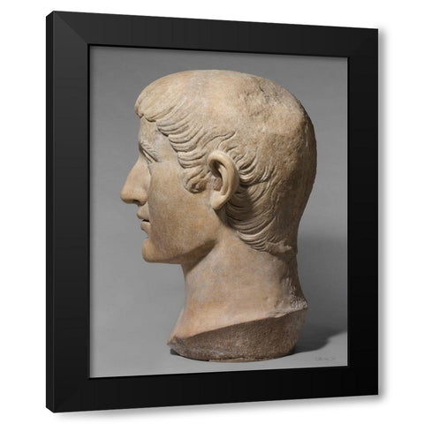 Emperor Constantine 2 Black Modern Wood Framed Art Print by Stellar Design Studio