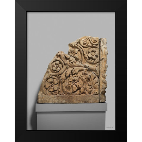 Acanthus 1 Black Modern Wood Framed Art Print by Stellar Design Studio