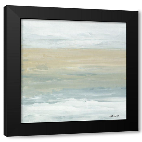 Coastal Blend 2 Black Modern Wood Framed Art Print with Double Matting by Stellar Design Studio