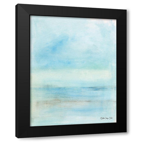 Summer Horizons 1 Black Modern Wood Framed Art Print with Double Matting by Stellar Design Studio