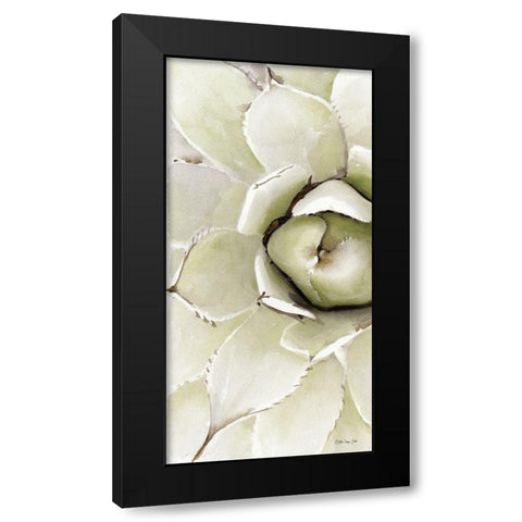 Agave Panel 2 Black Modern Wood Framed Art Print with Double Matting by Stellar Design Studio