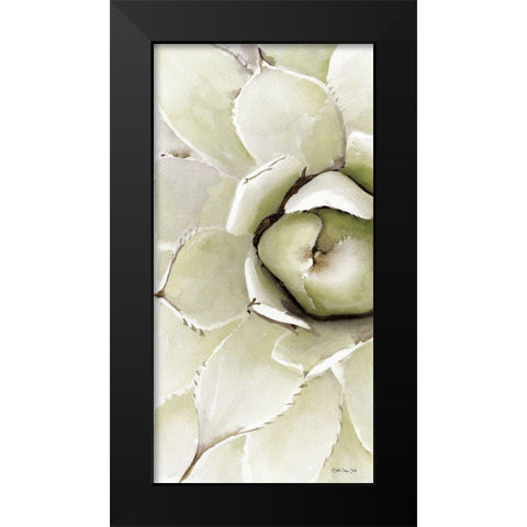 Agave Panel 2 Black Modern Wood Framed Art Print by Stellar Design Studio