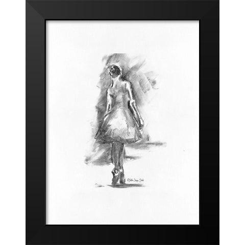 Dance Figure 1 Black Modern Wood Framed Art Print by Stellar Design Studio
