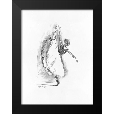 Dance Figure 4 Black Modern Wood Framed Art Print by Stellar Design Studio