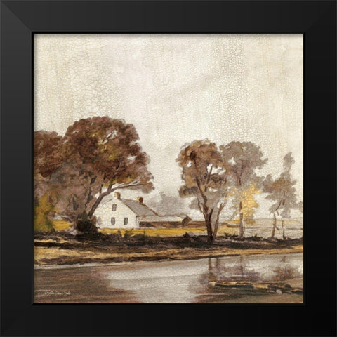 Traditional Landscape 1 Black Modern Wood Framed Art Print by Stellar Designs Studio