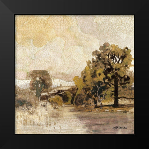 Traditional Landscape 3 Black Modern Wood Framed Art Print by Stellar Designs Studio