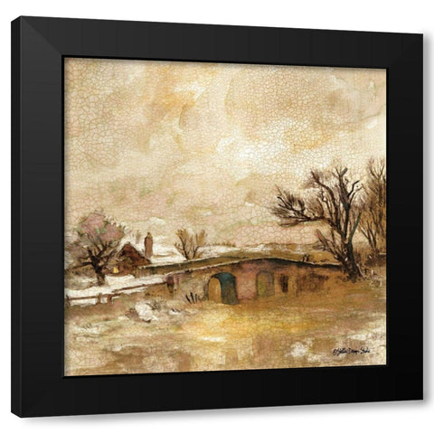 Traditional Landscape 4 Black Modern Wood Framed Art Print with Double Matting by Stellar Designs Studio