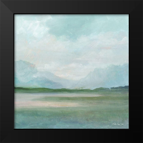 Calm Horizon 1   Black Modern Wood Framed Art Print by Stellar Design Studio