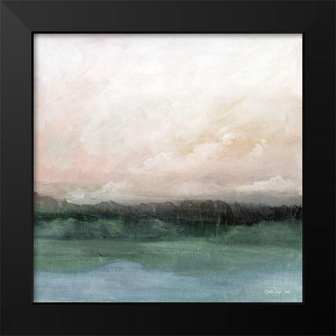 Calm Horizon 2   Black Modern Wood Framed Art Print by Stellar Design Studio