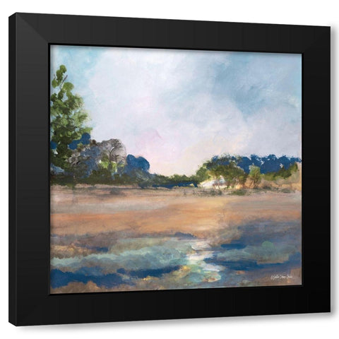 Pastel Countryside 2   Black Modern Wood Framed Art Print by Stellar Design Studio