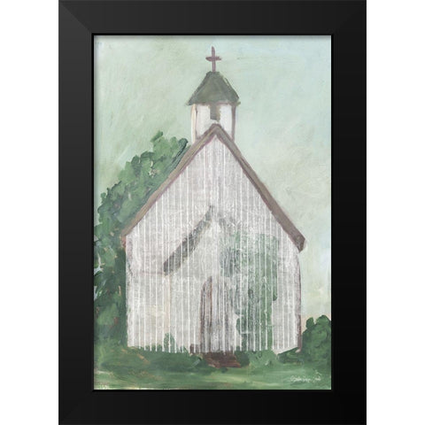 Church 3   Black Modern Wood Framed Art Print by Stellar Design Studio