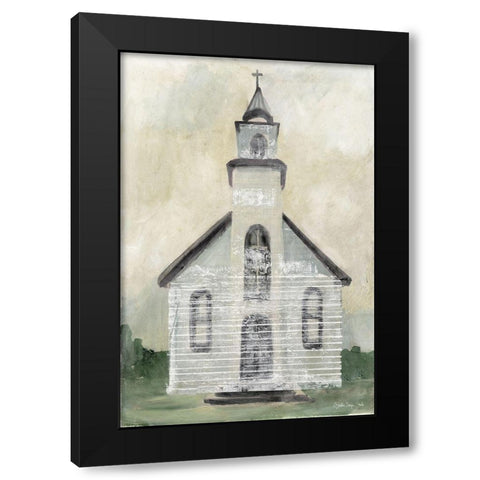 Church 4  Black Modern Wood Framed Art Print with Double Matting by Stellar Design Studio
