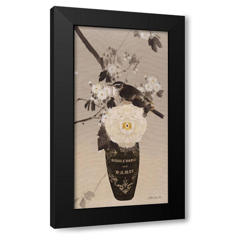 Parisian Pot 6 Black Modern Wood Framed Art Print with Double Matting by Stellar Design Studio