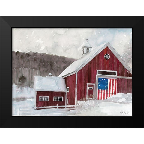 American Barn Black Modern Wood Framed Art Print by Stellar Design Studio