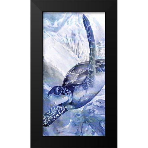 Among the Sea Grass 1 Black Modern Wood Framed Art Print by Stellar Design Studio