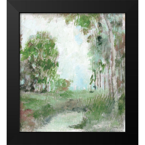 Land Amongst the Woods Black Modern Wood Framed Art Print by Stellar Design Studio