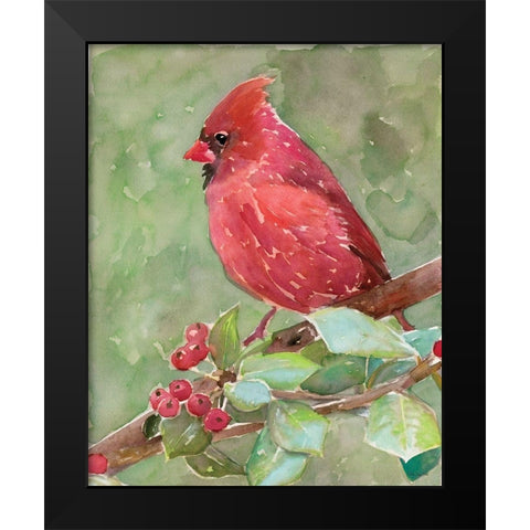 Cardinal 2 Black Modern Wood Framed Art Print by Stellar Design Studio