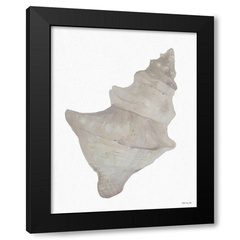 Neutral Shell 1 Black Modern Wood Framed Art Print by Stellar Design Studio