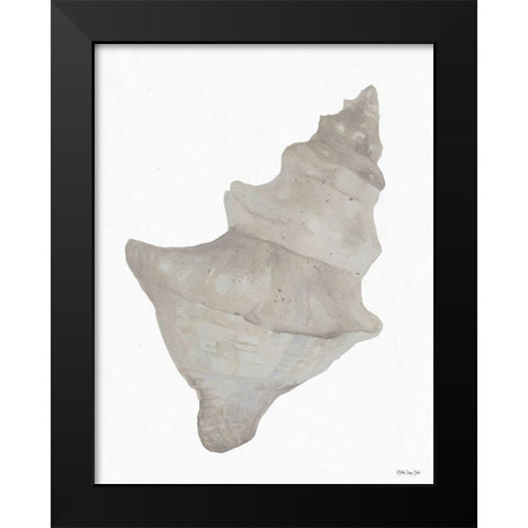 Neutral Shell 1 Black Modern Wood Framed Art Print by Stellar Design Studio