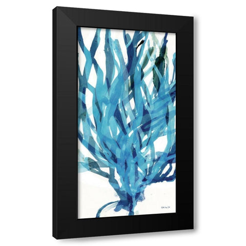 Soft Seagrass in Blue 2   Black Modern Wood Framed Art Print by Stellar Design Studio