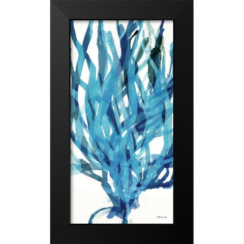 Soft Seagrass in Blue 2   Black Modern Wood Framed Art Print by Stellar Design Studio