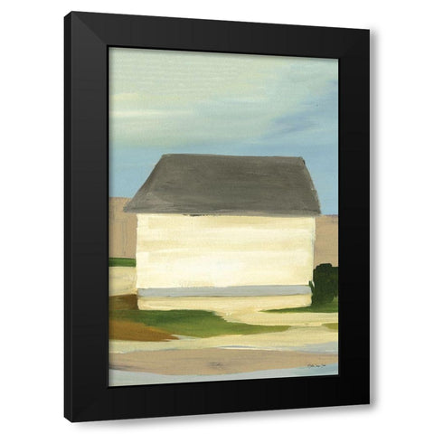 Seaside Cottage 2 Black Modern Wood Framed Art Print by Stellar Design Studio