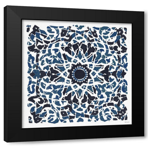 Global Pattern I Black Modern Wood Framed Art Print with Double Matting by Stellar Design Studios