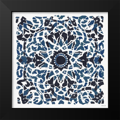 Global Pattern I Black Modern Wood Framed Art Print by Stellar Design Studios