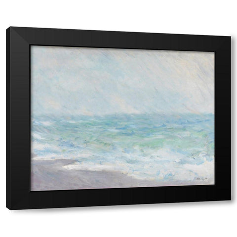 Monets Ocean View Black Modern Wood Framed Art Print by Stellar Design Studio