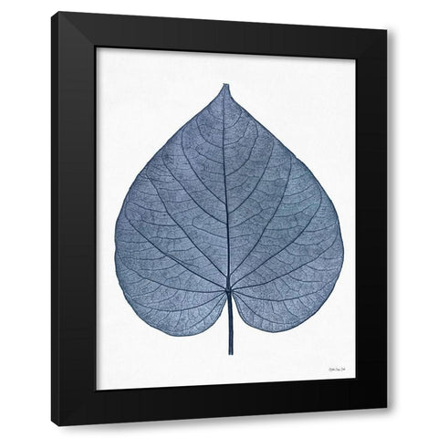 Indigo Nature Study I Black Modern Wood Framed Art Print with Double Matting by Stellar Design Studio